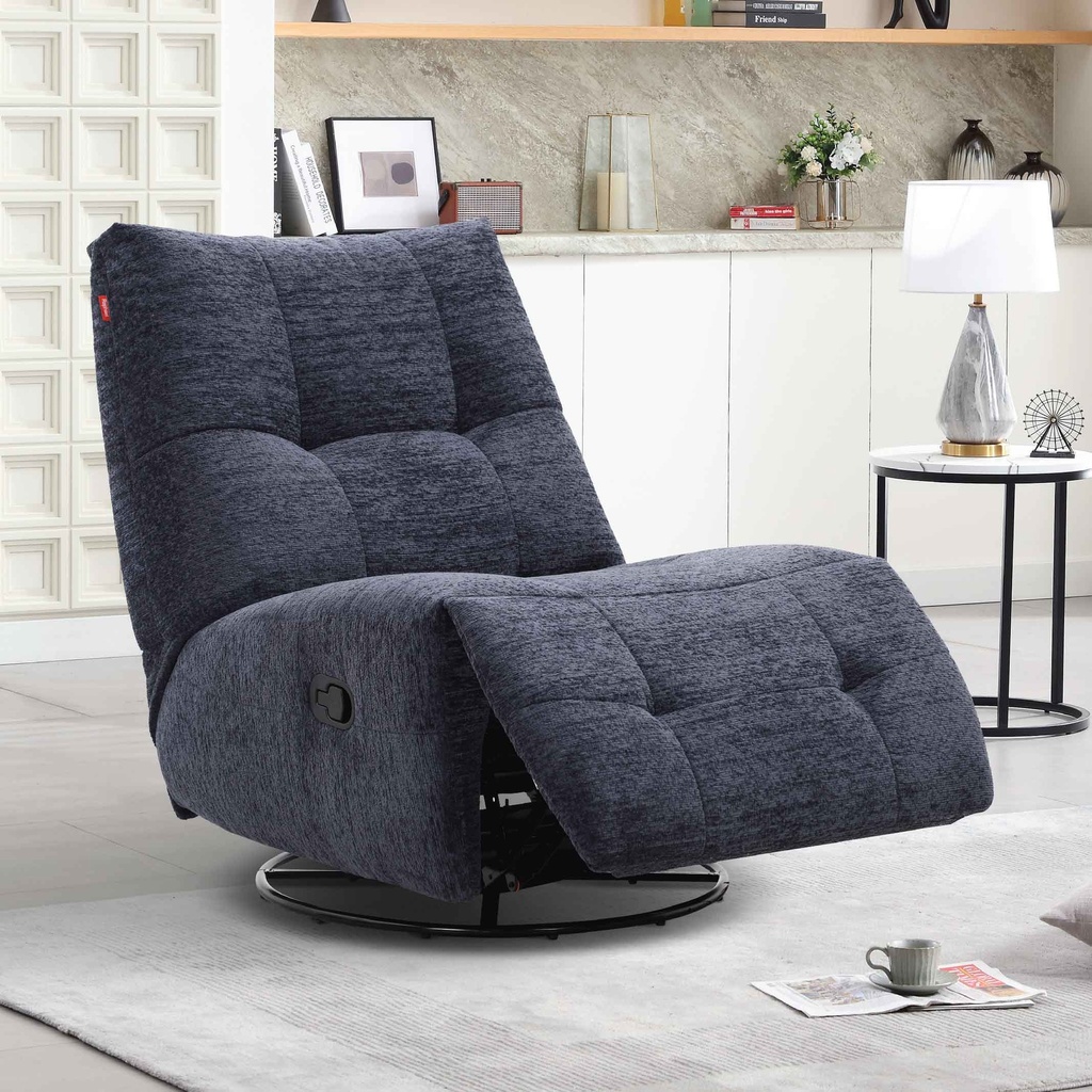 SOFA RECLINABLE GIRATORIO TELA CR0449AF71N# 1 PUESTO MECEDORA Y GIRATORIO