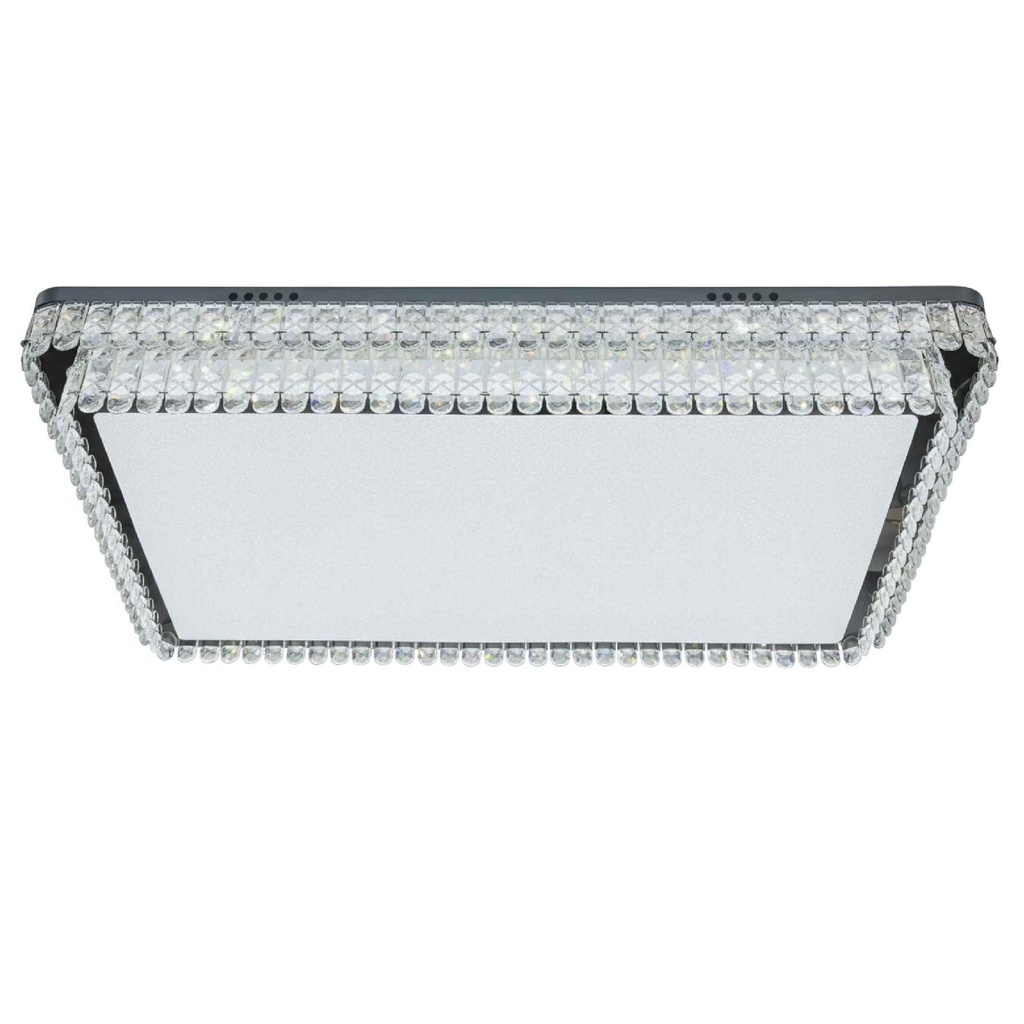 LAMPARA DE TECHO 2815# 850*650MM RECT. ACERO INOX. CRISTAL LED