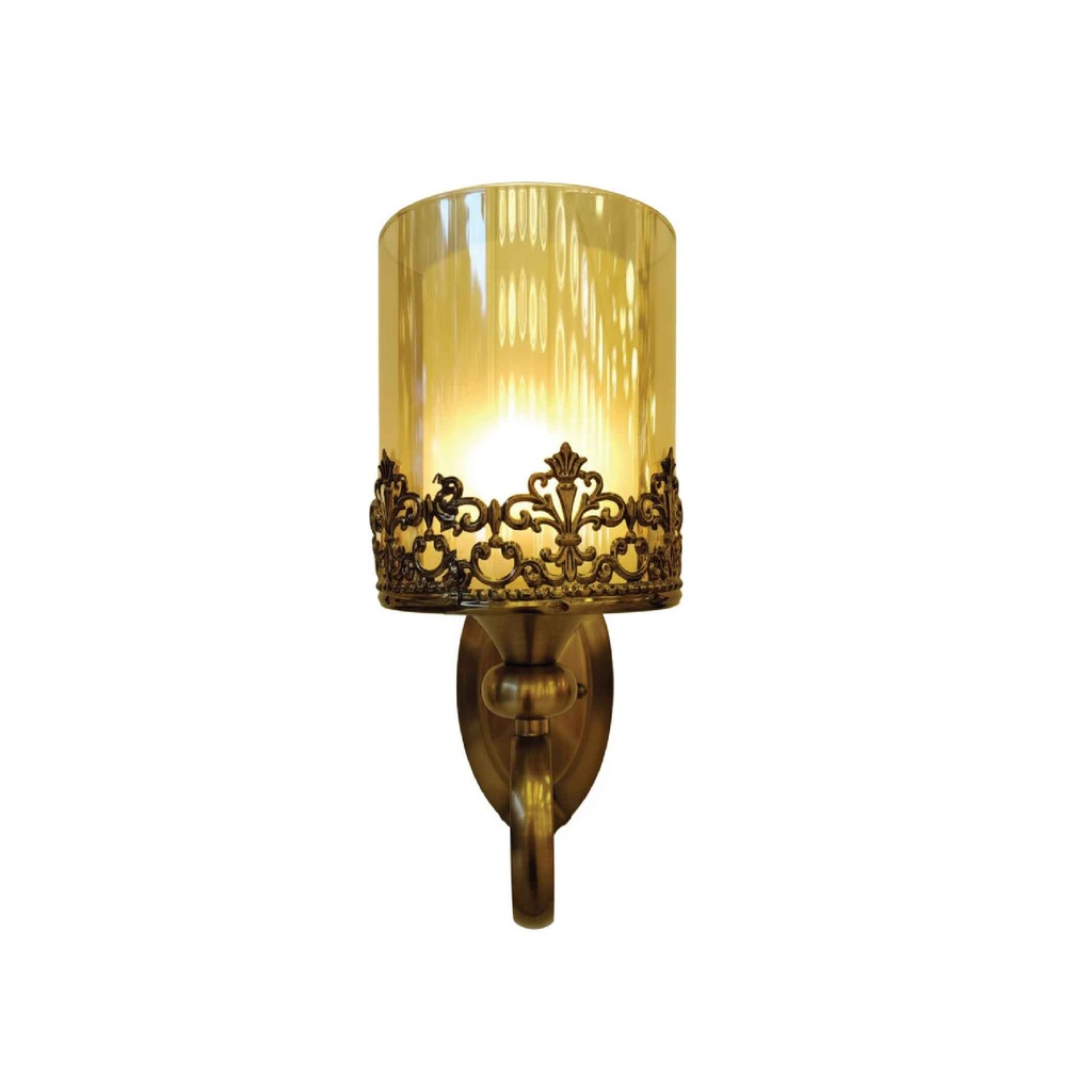 LAMPARA DE PARED B5091/1# SENCILLO METAL VIDRIO ROSCA