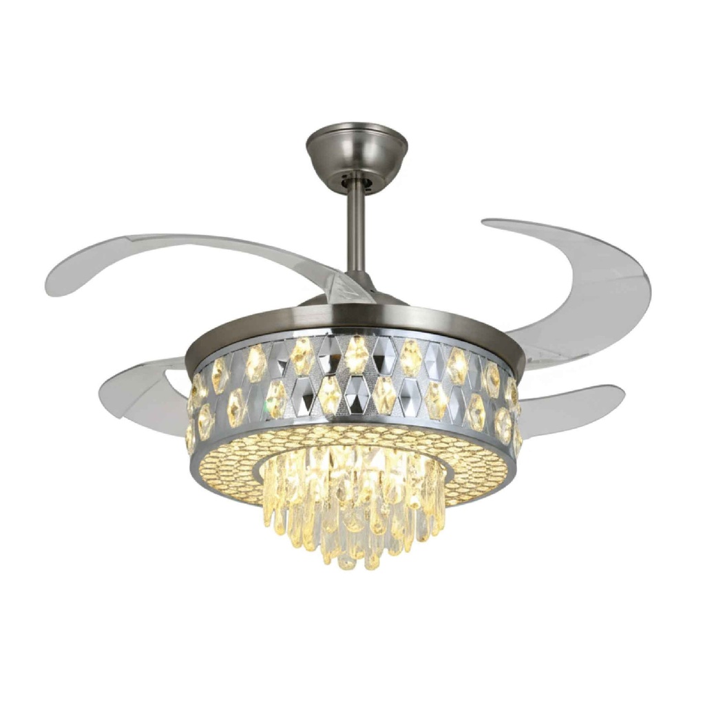 ABANICO DE TECHO CON LAMPARA 5095# LED BLUETOOTH