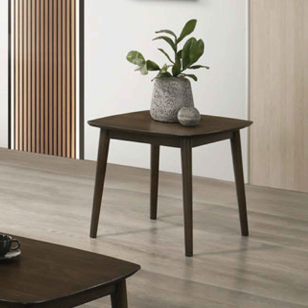 MESITA ESQUINERA CO155# 60X60X54CM# COLOR WALNUT