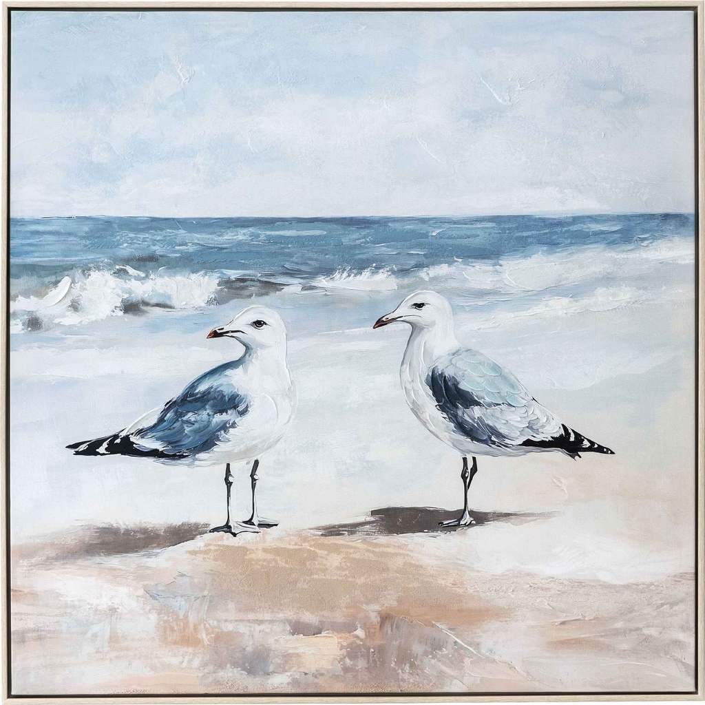 CUADRO B-P8950N-1C# 80X80CM MARCO GB056-2312# BLANCO/MADERA	