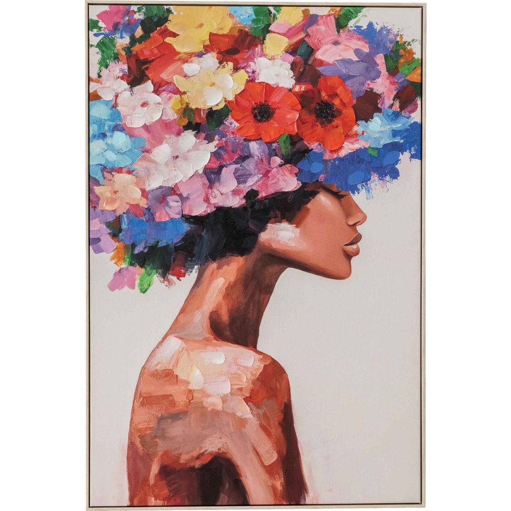 CUADRO M-P38038-1C# 80X120CM MARCO GB056-2312# BLANCO/MADERA