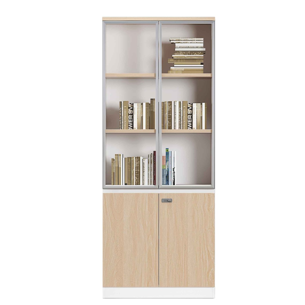 LIBRERO KB-618# 2 PUERTAS 80X40X200CM COLOR TP-309#+BLANCO   3CJ